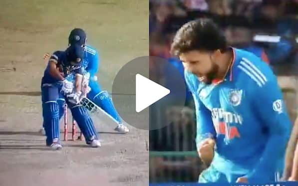 [Watch] Riyan Parag Roars As His Vicious Delivery Leaves Wellalage Shell Shocked In 3rd ODI